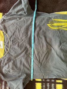 Dark Grey Kurta with Yellow Accent