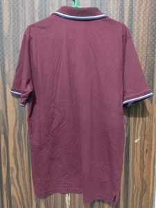 Men's Burgundy Polo T-Shirt L size