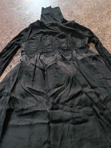 Gothic Lace &amp; Velvet Mini Dress