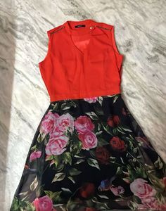 Chic Floral Print Sleeveless Dress