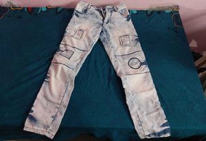 Boys Acid Wash Denim Jeans
