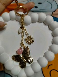 Charming Butterfly &amp; Heart Keychain