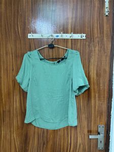 Stylish Mint Green Square Neck Top