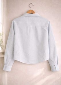 cropped Zara Striped Anchor Shirt