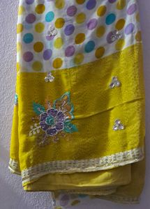 Charming Polka Dot Saree