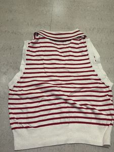COMBO of 3 Striped Sleeveless Polo Top