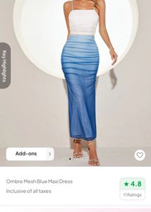 Newme ombre mesh blue dress