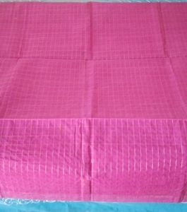 New Fancy Golden Checks cotton Saree attached fall