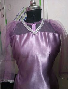 Elegant Lavender Silk Kurta duppata