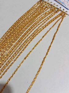 Gold plated chain set of 9