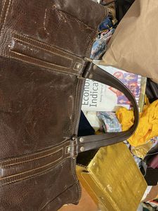 Vintage Brown Leather Hobo Bag