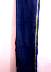 Green Striped Kurta Set with Navy Dupatta