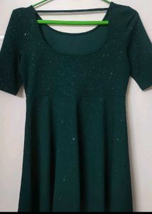 Sparkly Green Mini Dress