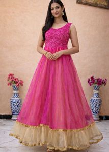 new Stunning Pink Ethnic Gown