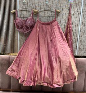 Designer Pink Sequined Lehenga Choli