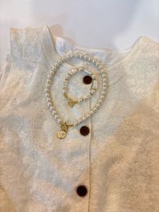 Og Elegant Pearl Necklace & Bracelet Set