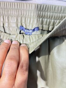 Olive Faux Leather Mini Skirt