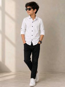 Stylish White Casual Shirt for Boys