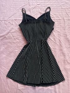 Chic Vertical Stripe Mini Dress