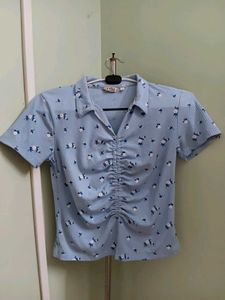 Brand New Blue Floral Top