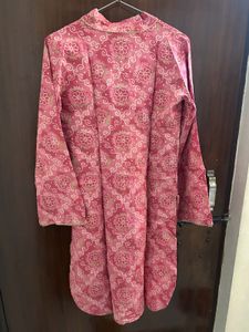 Pink Bandhani Print Kurta