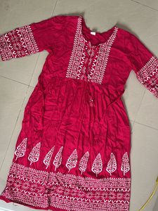 Pink Embroidered Maxi Dress