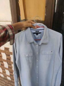 Tommy Hilfiger Blue Button-Up Shirt