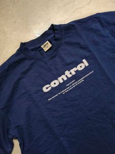 Navy Blue 'Control' Graphic T-Shirt