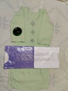 Light Green Embellished Kurta popcorn kurti