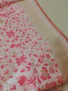 Elegant Pink Floral Saree