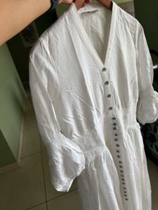 🌼Beautiful Offwhite Cotton Kantha Comfy Dress