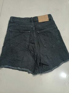 Black Denim Short New Condition Waist Size 28