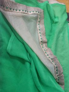 Beautifully Embellished Green Blouse Piece