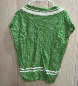Green Knit Sleeveless Top