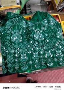 Embroidered Mirror Work     lehenga