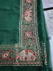 Embroidered chiffon Saree