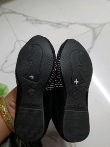 Sparkly Black Ballerina Flats