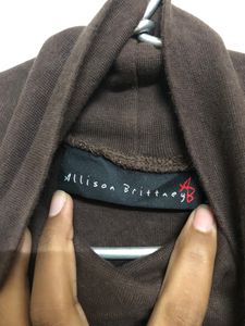 Allison Brittmey Brown Cotton T Shirt