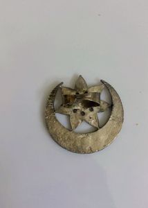 Unique Mirror Embellished Crescent  Ring