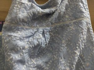 Light Blue Textured Sleeveless Top/Kurti