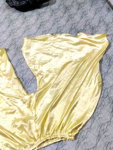 satin free size plazo
