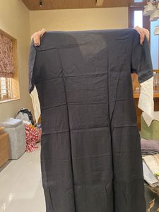 Black &amp; White Embroidered Kurta