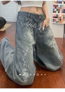 Savana Embroidered Wide Leg Jeans
