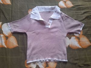 POLO TOP(light pink colour)