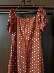 Charming Polka Dot Midi Dress