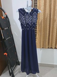Elegant Navy Maxi Dress
