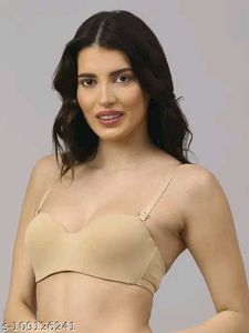 Nude paded pushup wired bra