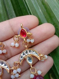 rajputi Designer Chandbali Earrings