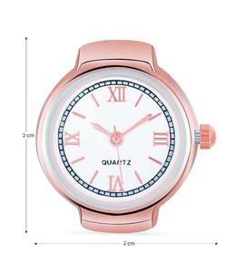 Rose Gold Quartz Ring Watch