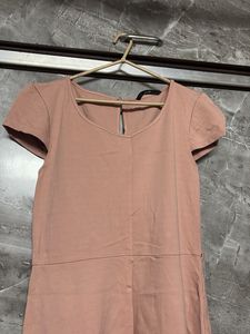 Vero Moda Peach A-Line Cap-Sleeve Dress